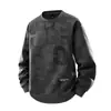Sudadera Pesada de Manga Larga para Otoño e Invierno, Talla Grande, Cuello Redondo, Diseño de Letras Estampadas Completas para Hombre, Top para Hombre, Aliexpress