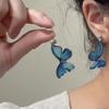 Pendientes Klein Azul~Rojo y Azul de Color Contrastante Cuerda Trenzada Pendientes de Borla con Lazo Estilo Festivo Pendientes Exagerados Pendientes