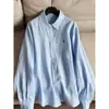 2026 Nueva Camisa Cardigan de Lino Estilo Old Money Relajada Sencilla Manga Larga Chaqueta Delgada para Mujer Venta al por Mayor N6FT66086