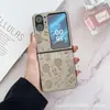 Capa de Couro Estampada de Marca Tendência Desenho Animado para Celular oppofindn2flip N3Flip Capa Dobrável de Alta Qualidade