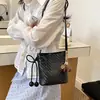 2026 Verano Nuevo Estilo Bolso Cubo Tejido de Alta Gama Gran Capacidad Bolso de Hombro y Axila Bolso de Mano para Viajes