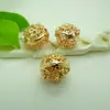 Accesorios de joyería DIY 13*15m collar pulsera redondo hueco colgante de Bola de Flores material al por mayor