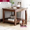 Mesa de Centro Pequeña para Sala de Estar, Mini Mesa Cuadrada de Estilo Antiguo, Mesa de Esquina para Sofá con Patas de Madera Maciza, Mesa Cuadrada para Balcón