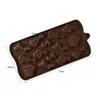 Molde de Silicone para Chocolate Desenho Animado Multiestilo Transfronteiriço Números e Letras Molde de Assar DIY Molde para Fudge Cubo de Gelo