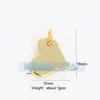 M18 L26 K07 Accesorios para joyería DIY colgante de cobre puro colgante pequeño luna triángulo corazón de melocotón redondo marca