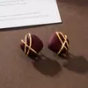 Acessórios de Orelha em Alta no Tiktok Estilo Ano Novo Brincos Vermelhos Personalizados Brincos da Moda Versáteis Tachos de Orelha Ganchos de Orelha Presilhas de Orelha para Mulheres