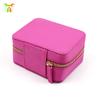 Caja de joyería de cuero para anillos en stock, caja de almacenamiento multifunción para joyas con cremallera, caja de almacenamiento para joyas, aretes, pulseras