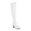 Botas longas sexy em estilo europeu e americano, salto grosso, botas femininas acima do joelho, tamanhos grandes, comércio exterior 32-48