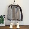 Chaqueta de Suéter Nueva para Niños 2025 Estilo Otoño e Invierno para Niños Versión Coreana Cierre Tejido de Punto Cárdigan Elegante para Bebé Grueso