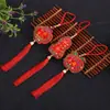 Festival do Barco-Dragão Sachet de Aroma de Zongzi Pendente para Carro Nó Chinês Bordado Dupla Face Peixe de Lantejoulas e Caractere de Fortuna Sachet Decoração de Presente