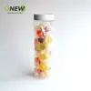 Botella de plástico transparente de 660 ml frasco para regalo frasco sellado grado alimenticio para comida de mascotas frasco de plástico para frutos secos caja de plástico redonda