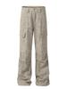 Calça cargo jeans estilo americano vintage com bolso de mármore, perna reta, perna larga, unissex, solta, casual