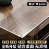 Alfombrilla para mesa de té de madera maciza, vidrio de PVC suave transparente, impermeable, resistente al calor, lujo ligero, sensación de alta gama, protector de escritorio para mesa de café