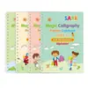 Transfronteiriço Novo Inglês Comércio Exterior Versão Completa Alemã Caderno de Caligrafia com Sulcos para Crianças Pré-escolar Prática de Escrita com Caneta Dura Quadro Pós Aluno Mágico