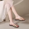 Sandalias Planas de Primavera Nuevas Ins para Mujer, Chanclas Versátiles para Uso Exterior y Playa para Mujer, Chanclas de Moda para Mujer, Estilo Pequeño Fragante