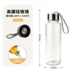 Artículos en Stock de Fábrica Dropshipping Vaso de Agua de Vidrio de Borosilicato Alto Tapa de Madera de Bambú Vaso para Jugo de Frutas Vaso para Bebidas Tapa de Acero Inoxidable Vaso para Café