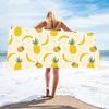 Toalla de baño de microfibra de secado rápido transfronteriza, impresión digital, toalla de playa, piña de frutas, toalla cuadrada multiusos, venta al por mayor de fábrica