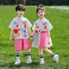 Conjunto de Ropa de Verano para Niños y Niñas, Atuendos para Hermanos, Camisas de Nuevo Estilo 2026, Uniformes de Clase de Manga Corta, Ropa para Actuaciones