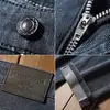 Jeans gruesos de otoño para hombre, ajuste cómodo, rectos, de sarga de algodón, simples, lavados, casuales, de negocios, pantalones de mezclilla