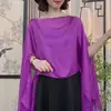 Nuevo Chal de Punto Estilo Hada para Verano, Abrigo Transpirable de Color Sólido, Chal de Moda para Vacaciones, Bufanda Decorativa de Seda para Mujeres
