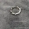 Anel de flor de rattan velho retrô de corvo cruz de túmulo anel de personalidade punk hip-hop masculino e feminino casais versátil