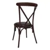 Silla Metálica de Espalda Cruzada Estilo Europeo Sencillo para Restaurante, Silla de Metal con Espalda Cruzada Estilo Industrial, Silla para Restaurante de Hot Pot con Respaldo, Silla de Comedor de Hierro con Cubierta Suave