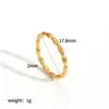 Anillo de siete cuentas en acero de titanio chapado en oro de 18 quilates, anillo de oro para el dedo índice de mujer con cuentas, joyería de anillo personalizada, anillo de acero de titanio