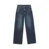 Jeans ACME Vintage Desgastado para Mulheres Outono 2026 Novo Calça Longa Lavada Gradiente Resistente Olho de Gato 91858