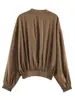 Comercio exterior transfronterizo ropa de mujer, nuevo estilo de otoño, moda europea y americana, camisa holgada de manga larga con cuello redondo y caída 4786172