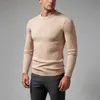 Comercio Exterior Otoño Invierno Europeo Americano para Hombre Cuello Redondo Suéter de Punto Trenzado Retro Camisa Base Casual para Jóvenes Hombre