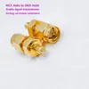 Adaptador Coaxial RF de Cobre Puro Mcx Macho para Sma Macho Possui Transmissão de Sinal Estável, Conexão de Alta Precisão Durável e Confiável