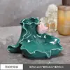 Estante de Jabón de Cerámica Caja de Jabón Caja de Jabón con Drenaje Caja de Jabón de Tulipan Creativa Estante de Almacenamiento de Jabón de Lujo Ligero