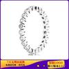 Anillo de Cuentas Crecientes de Cobre Plateado Blanco Plateado de Pan Anillo de Nudo Floral Anillo de Par Apilado Anillo de Pan