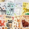 8 Pegatinas de Animales para Ensamblar, Graffiti de Dibujos Animados, Animalitos Lindos, Decoración para Manualidades, Pegatinas Impermeables, Disponibles para Venta al por Mayor