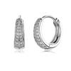Brincos de prata esterlina estilo S925 de luxo leve INS Design feminino de zircão de camada dupla personalizado brincos de moda high-end