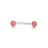 E-commerce Transfronterizo Más Vendidos Anillos Rojos de Cereza para Pezón, Barras de Acero Inoxidable para Pezón, Bolas de Diamante Perla, Anillos Rojos para Lengua, Anillos para Pezón