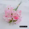Ramo de Flores Artificiales de Flor de Cerezo de 3 Ramas para Decoración de Escenas, Flores de Melocotón Realistas de Alta Gama para Bodas, Flores Falsas