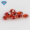 Huagang gema corazón forma de corazón circón naranja doble cara de tortuga piedra desnuda circón naranja CZ cara de celosía colgante joyería