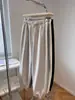 Pantalones de chándal grises con dobladillo bidireccional para mujer, estilo otoño, holgados, adelgazantes, buena caída, urdimbre tridimensional, pierna recta, casual, moderno