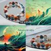 Nova pulseira de esmalte profundo estilo chinês para mulheres, design de nicho, novo, alta qualidade, imitação de ágata, cordão de mão, presente para namorada