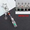 Pingente de Chaveiro Criativo Garrafa de Vidro Transparente Trevo de Quatro Folhas Garrafa dos Desejos Garrafa Vazia Pingente de Estrela Pingente de Bolsa