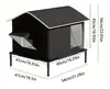 Envío Gratis, Nido para Gato Callejero con Temática de Amor, Adecuado para Todas las Estaciones, Impermeable, Resistente a la Lluvia, Resistente al Frío, Tienda Nido Cerrada para Exteriores, Suministros para Mascotas
