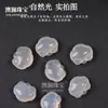 Ágata Calcedonia Blanca Natural Gelatina de Lichi Nube Auspiciosa Candado Ruyi Colgante de Gota Pequeña Accesorios de Candado Ruyi Venta al por Mayor