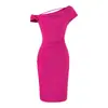 Vestido Sexy Assimétrico de Um Ombro Estilo Puro Desejo 2026 Novo Temperamento de Garota Popular Bodycon Justo Franzido