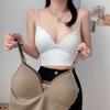 Chaleco de tirantes franceses con almohadilla para el pecho, ropa interior de una pieza con hilo de chica sexy, sujetador de pecho con base sexy para mujer