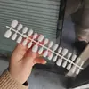 Color nude nuevo corto cuadrado moldeo por inyección una pieza tira de uñas de color ballet corto 30 piezas código dividido usar arte de uñas color sólido