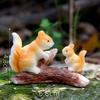 Bonsái Artesanías Decorativas de Resina Pájaro Erizo Pollo Pato Rana Ardilla Seis Adornos Pequeños para Jardinería Paisaje