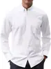 Aliexpress Transfronterizo Nueva Camisa Oxford de Manga Larga para Hombre Estilo Coreano Moda Juvenil Casual Ajuste Delgado Camisa Venta al por Mayor