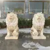 Suporta Personalização de Vários Tamanhos de Estátuas de Leão em Pedra de Mármore, Esculturas Quadradas e de Jardim em Pedra, Venda por Atacado de Fontes em Primeira Mão