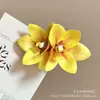 Presilha de Cabelo Flor Gladiolus, Presilha de Garra de Flor Artificial de Alta Qualidade, Acessórios de Cabelo de Flor Artificial Transfronteiriços para Atacado, Acessórios de Pequenos Produtos
